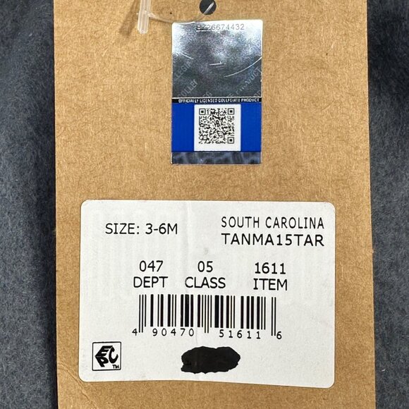 Rivalry Threads Infant Sz 3-6 Month Footed One Piece Sleeper South Carolina New - Picture 4 of 16